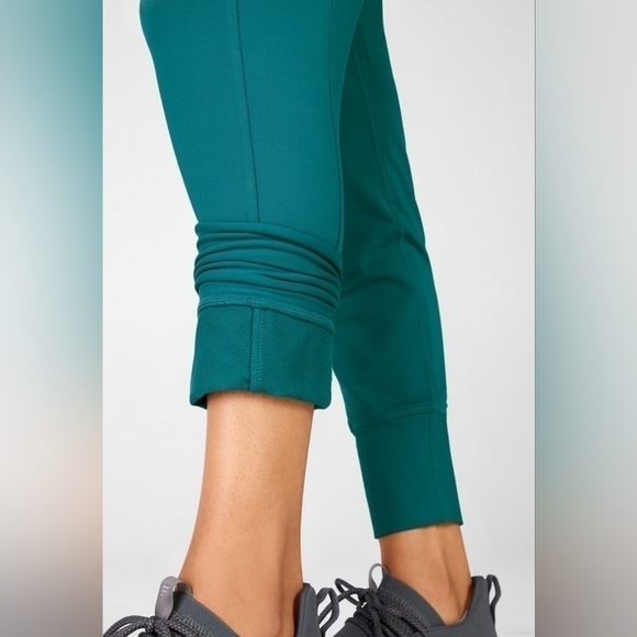 Fabletics Mila Cold Weather Joggers in Turquoise - Picture 3 of 9